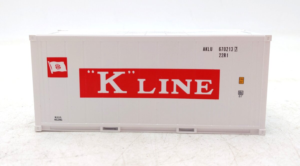 Atlas 3002233-3 O K-Line 2 Rail 20' Refrigerated Container LN/Box