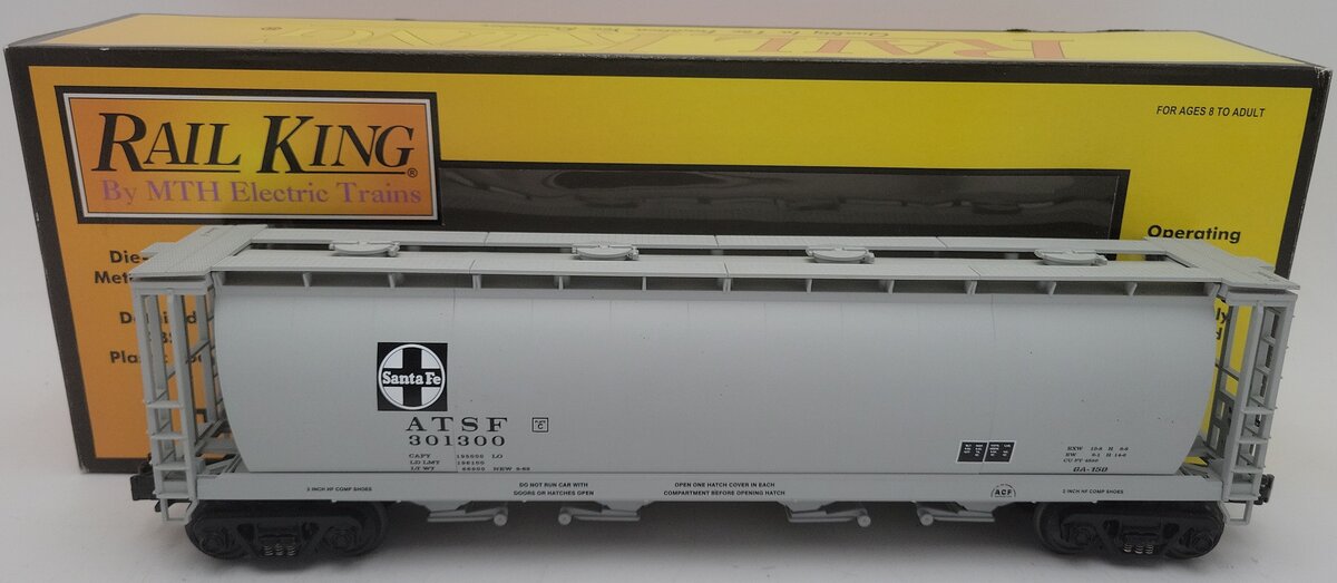 MTH 30-7557 O Modern Santa Fe 4-Bay Hopper Car #301300 EX/Box