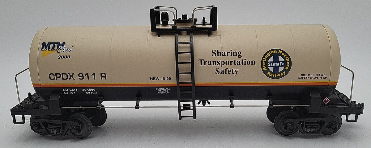MTH 20-92014 O Gauge MTHRRC-2000 BNSF Tank Car #911R EX/Box