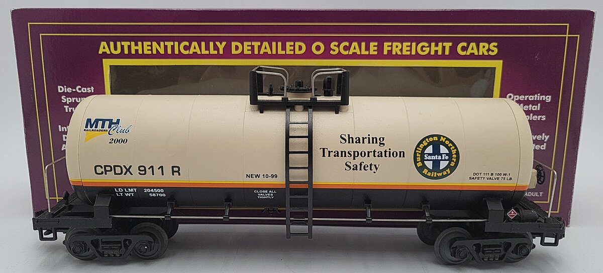 MTH 20-92014 O Gauge MTHRRC-2000 BNSF Tank Car #911R EX/Box