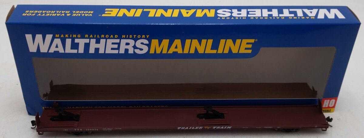 Walthers 910-5712 HO Trailer-Train TTX 89' Channel Side Flatcar #150074 EX/Box