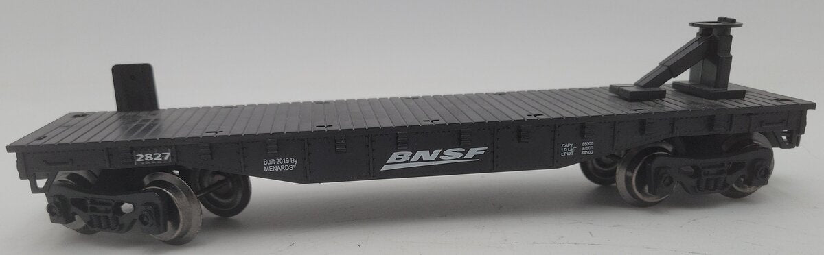 Menards O Gauge BNSF Flatcar #2827 EX