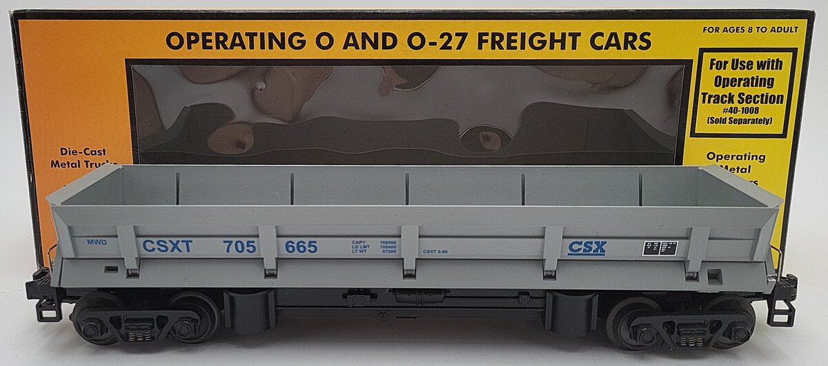 MTH 30-7925 O Gauge CSX Operating Dump Car #705665 LN/Box