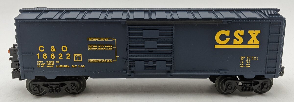 Lionel 6-16622 O Gauge CSX Boxcar with Red Flashing ETD LN/Box