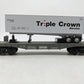 MTH 30-7616 O Gauge Norfolk Southern Flatcar w/ Triple Crown Trailer #60368 EX