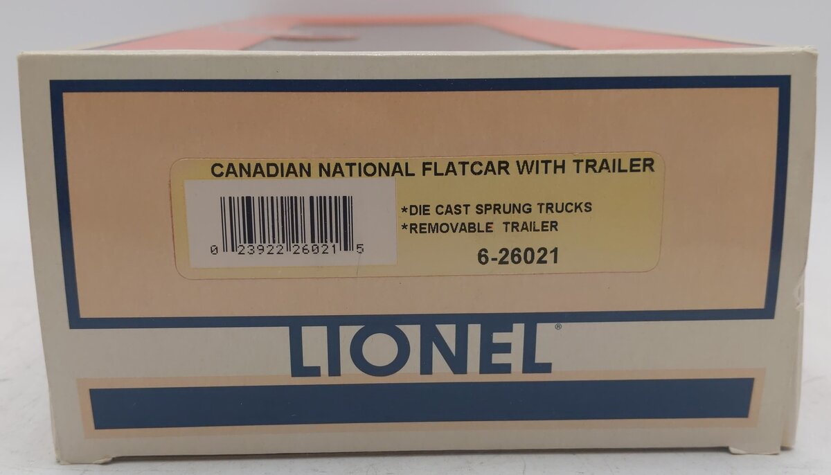 Lionel 6-26021 Canadian National Flatcar w/Trailer EX/Box