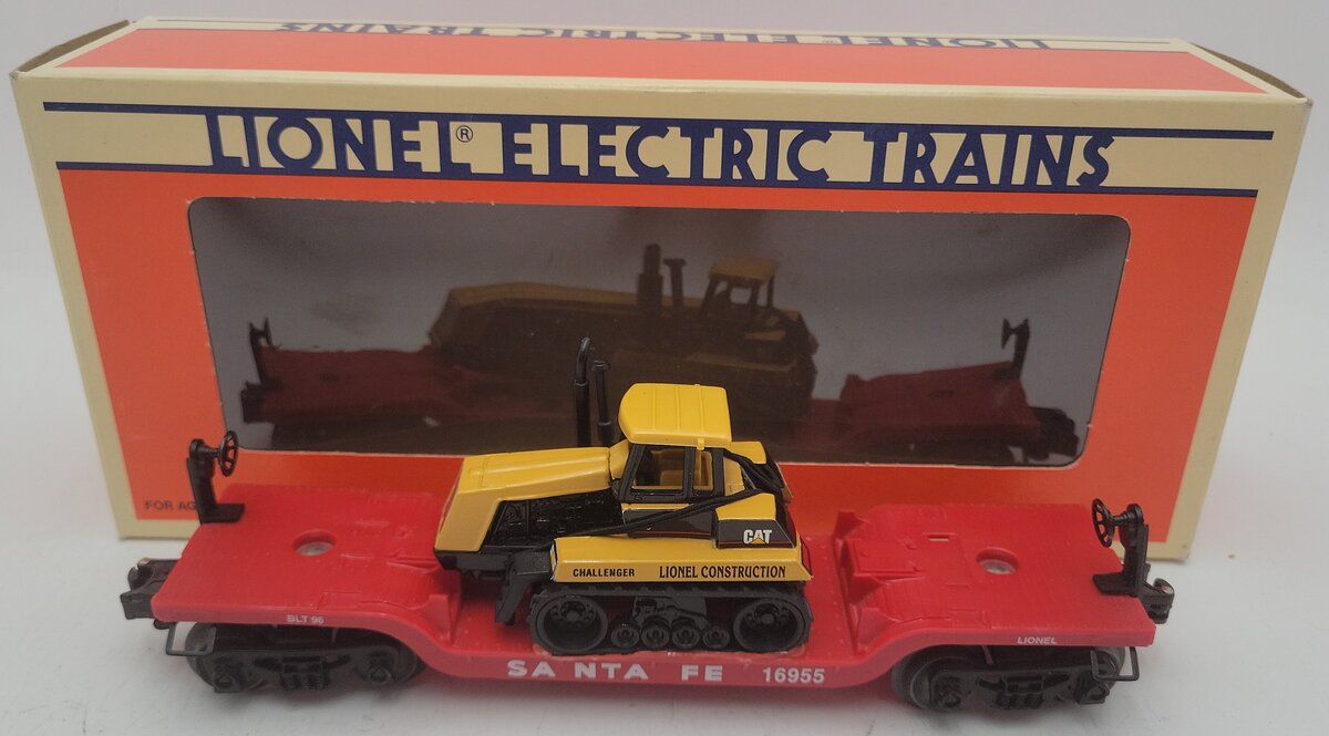 Lionel 6-16955 O Gauge Santa Fe Flatcar with Ertl Challenger EX/Box