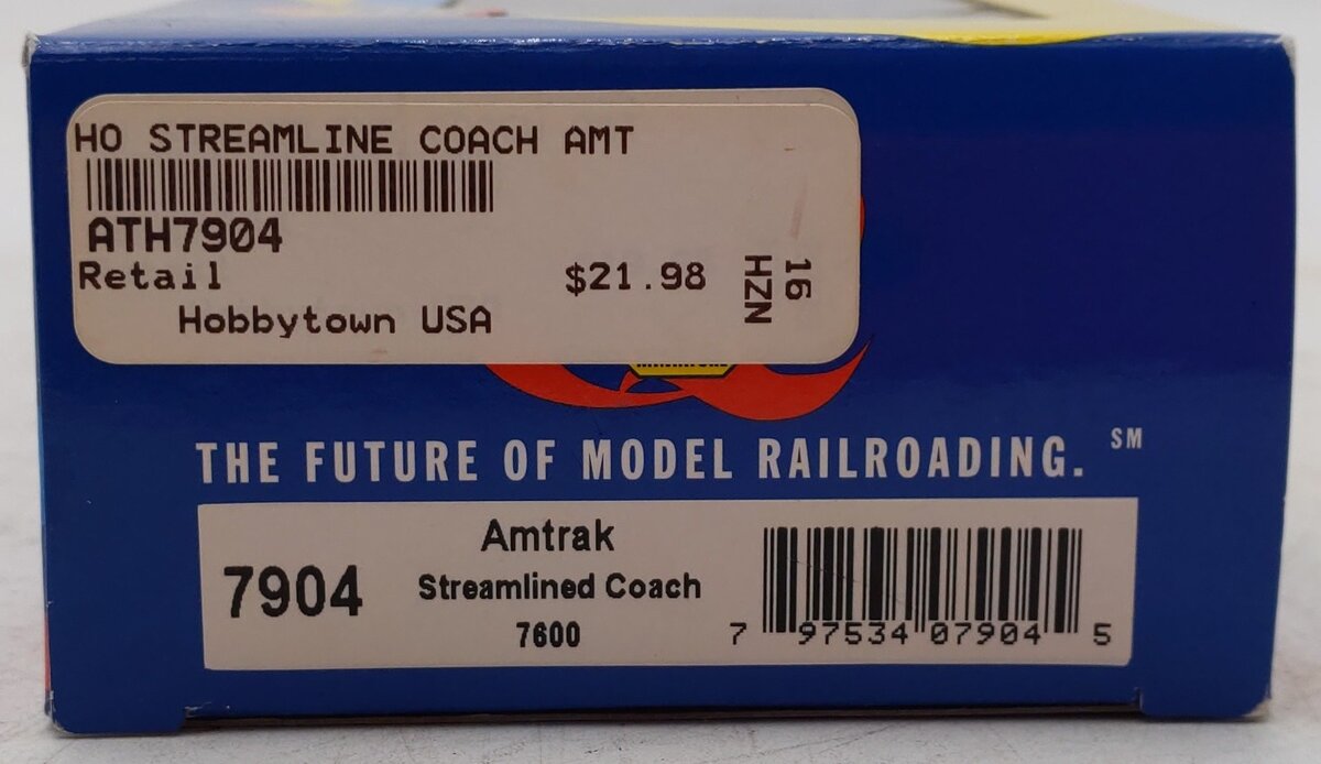 Athearn 7904 HO Scale Amtrak Phase IV RTR Streamlined Coach #7600 EX/Box