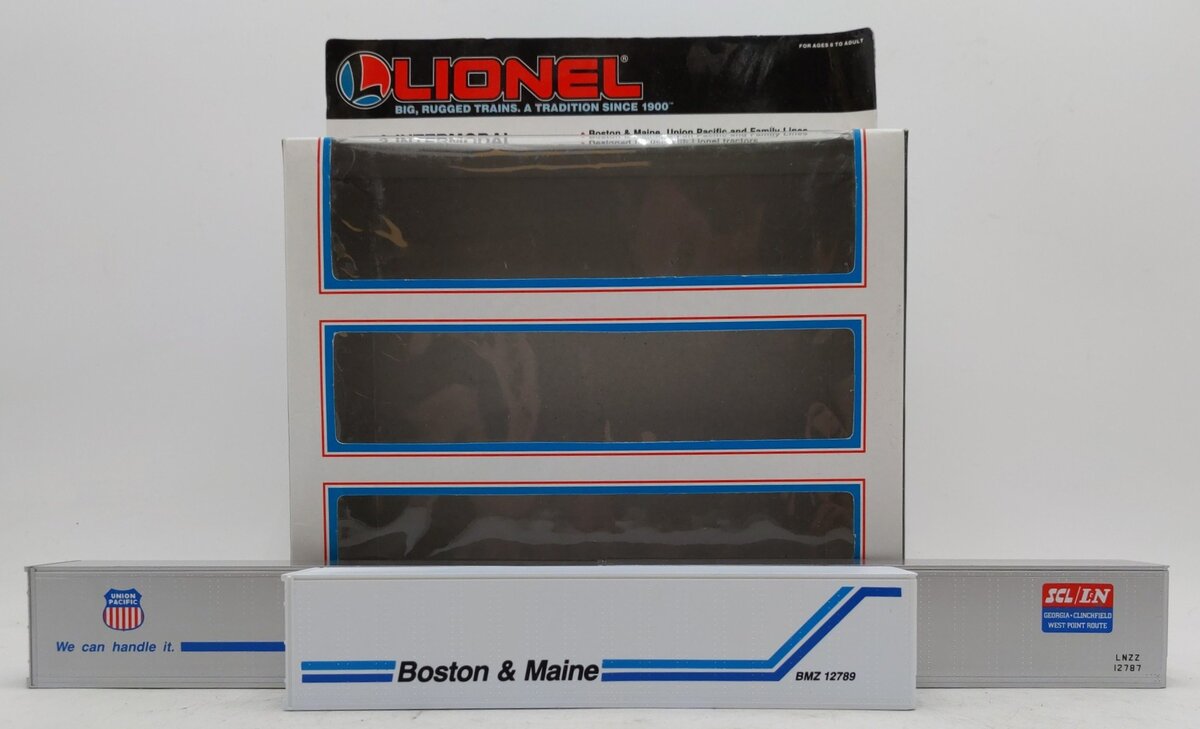 Lionel 6-12784 O Gauge Intermodal Containers 3-Pack EX/Box