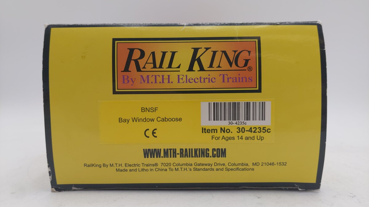 MTH 30-4235C O BNSF Bay Window Caboose #11999 EX/Box