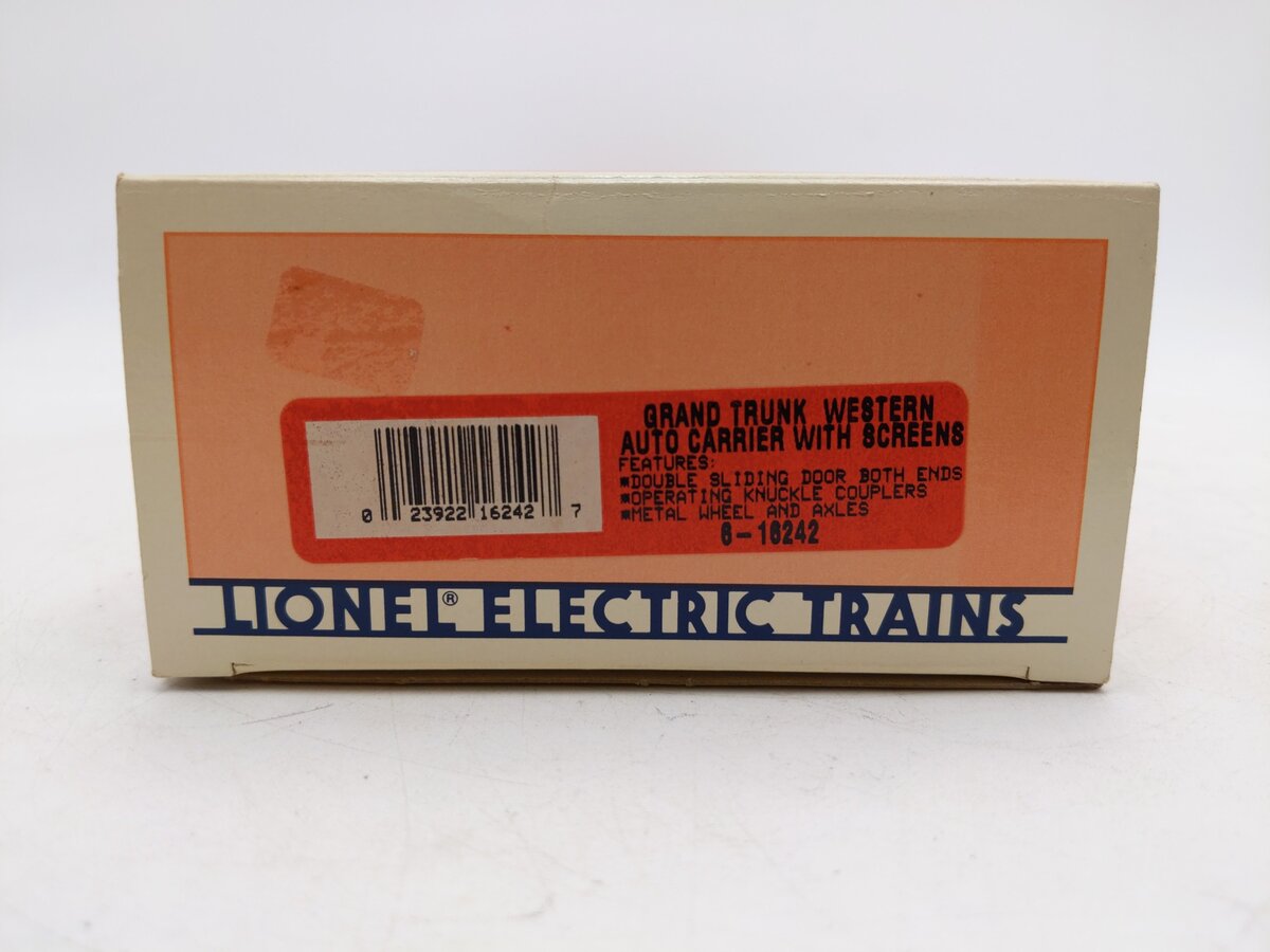 Lionel 6-16242 O Gauge Grand Trunk Western Auto Carrier #16242 EX/Box