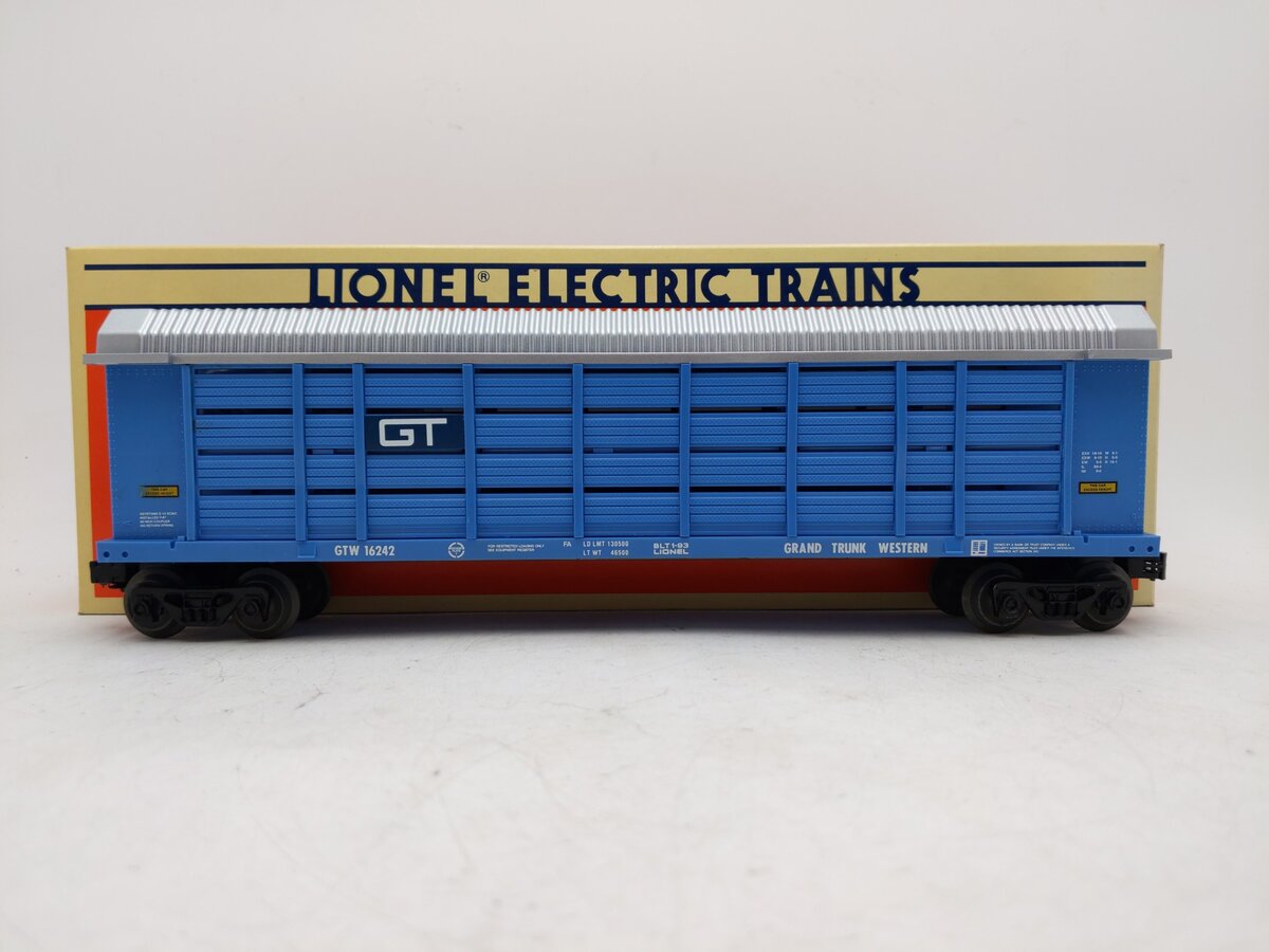 Lionel 6-16242 O Gauge Grand Trunk Western Auto Carrier #16242 EX/Box