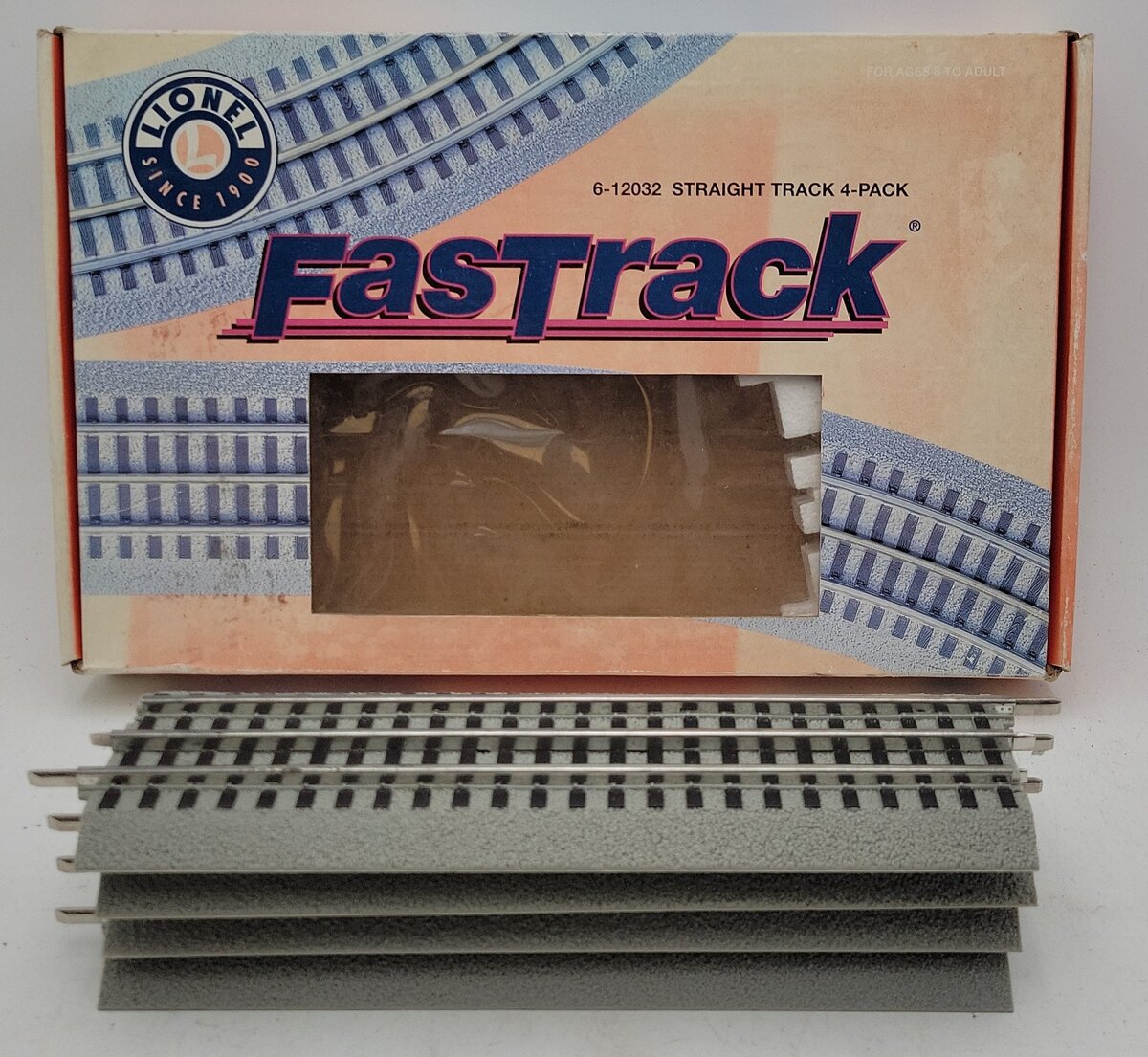 Lionel 6-12032 O Scale Straight FasTrack (Pack of 4) LN/Box