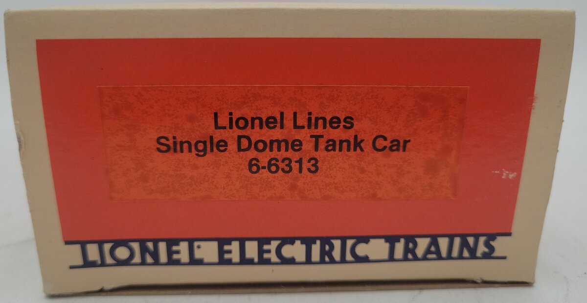 Lionel 6-6313 O Gauge Lionel Lines Single Dome Tank Car EX/Box
