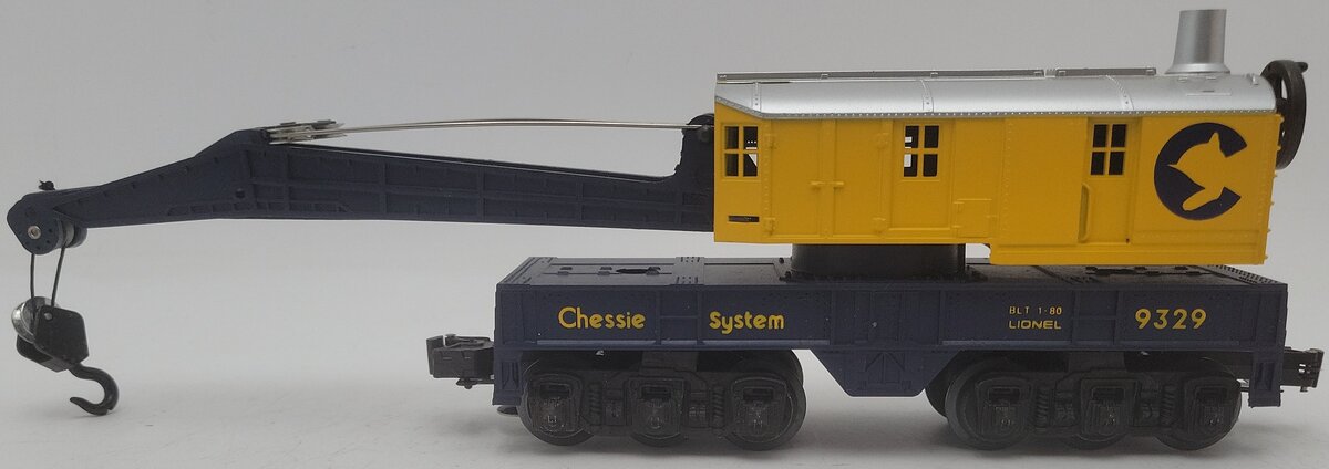 Lionel 6-9329 O Gauge Chessie Crane Car EX/Box