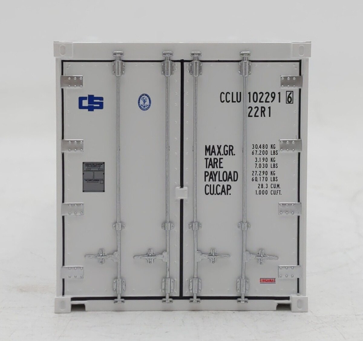 Atlas 3002231-4 O Gauge CCLU China Shipping  20' Refrigerated Container #1022916 EX/Box