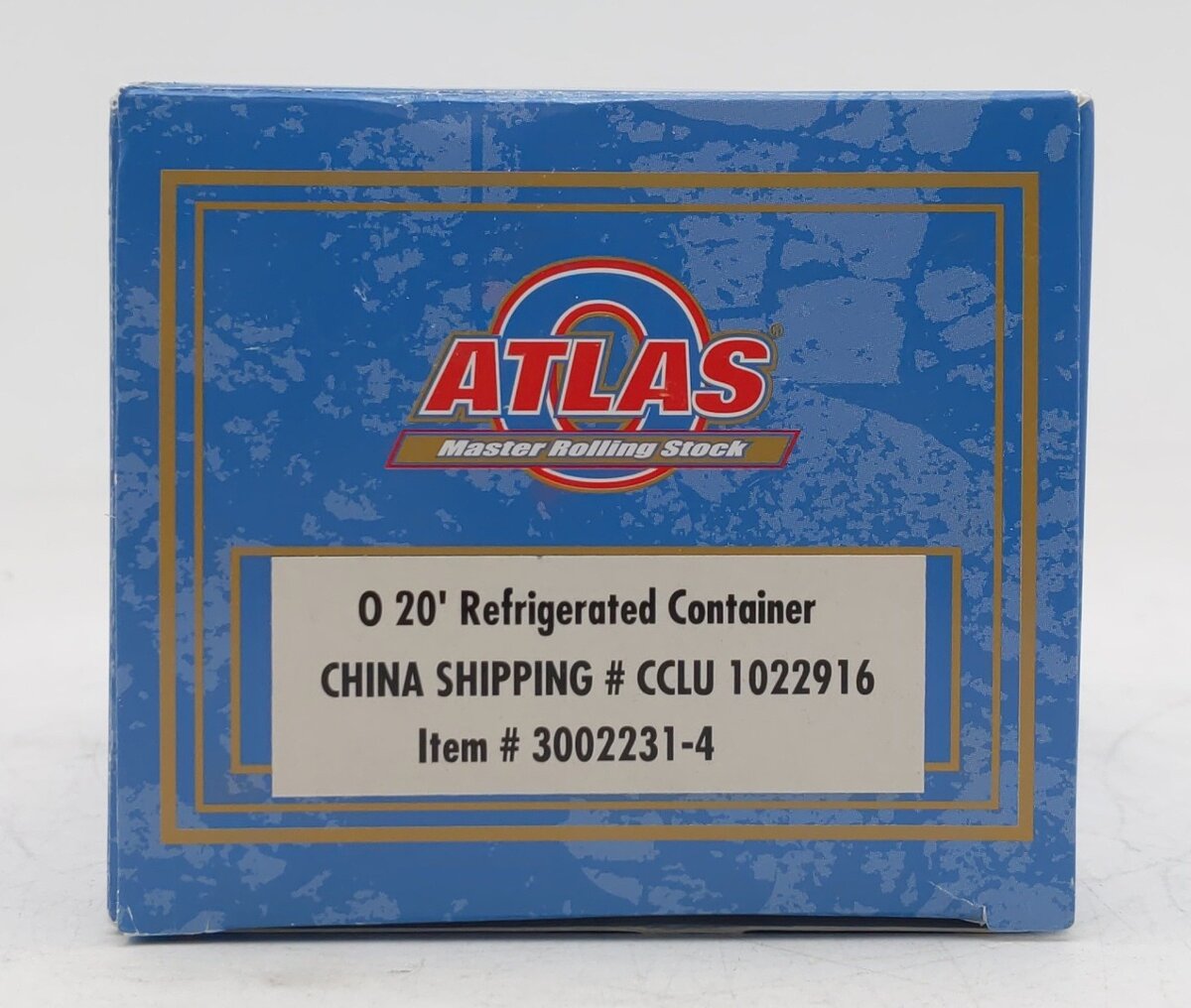 Atlas 3002231-4 O Gauge CCLU China Shipping  20' Refrigerated Container #1022916 EX/Box