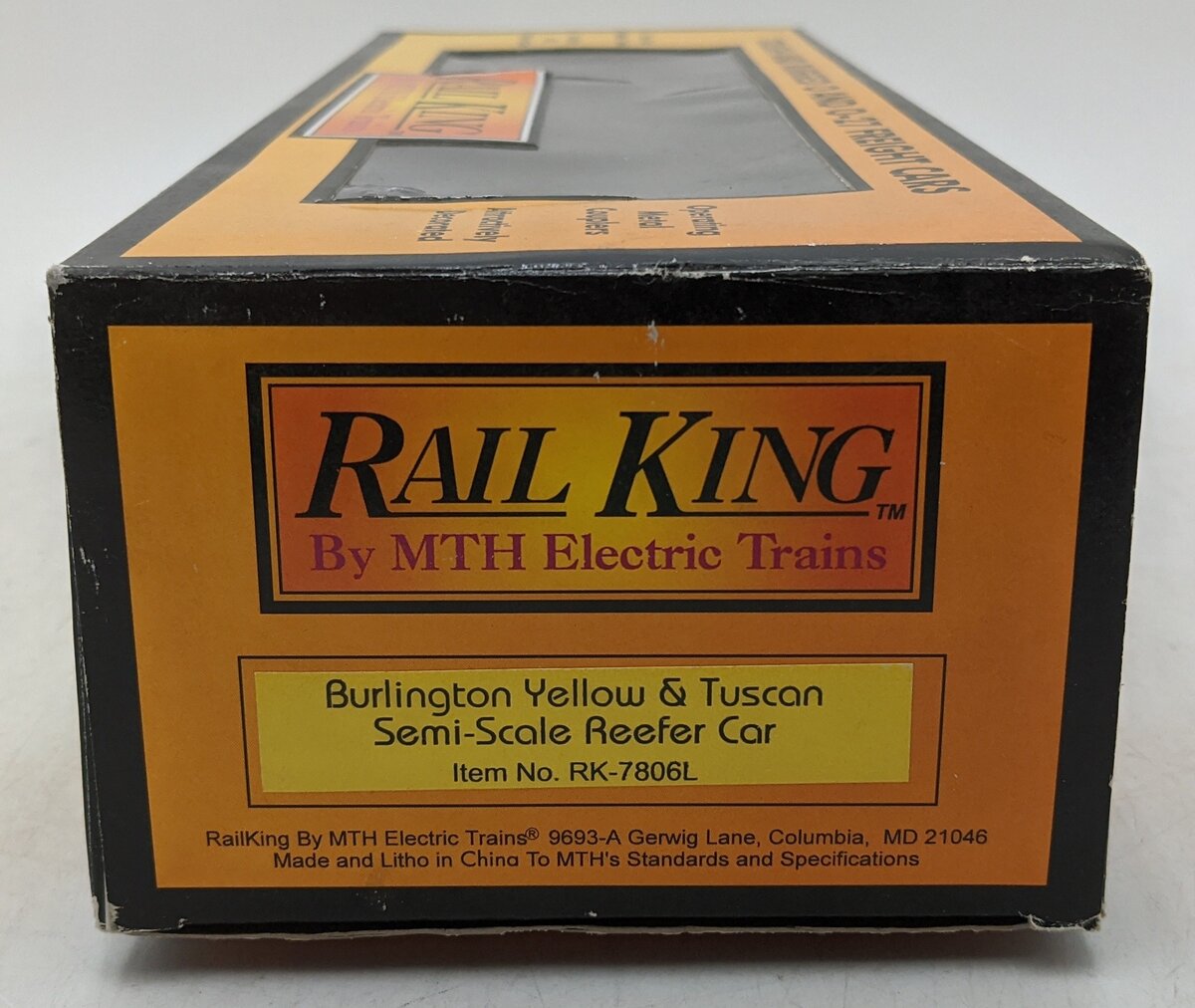MTH 30-7806 O Gauge Burlington Semi-Scale Refrigerator Car #75285 NIB