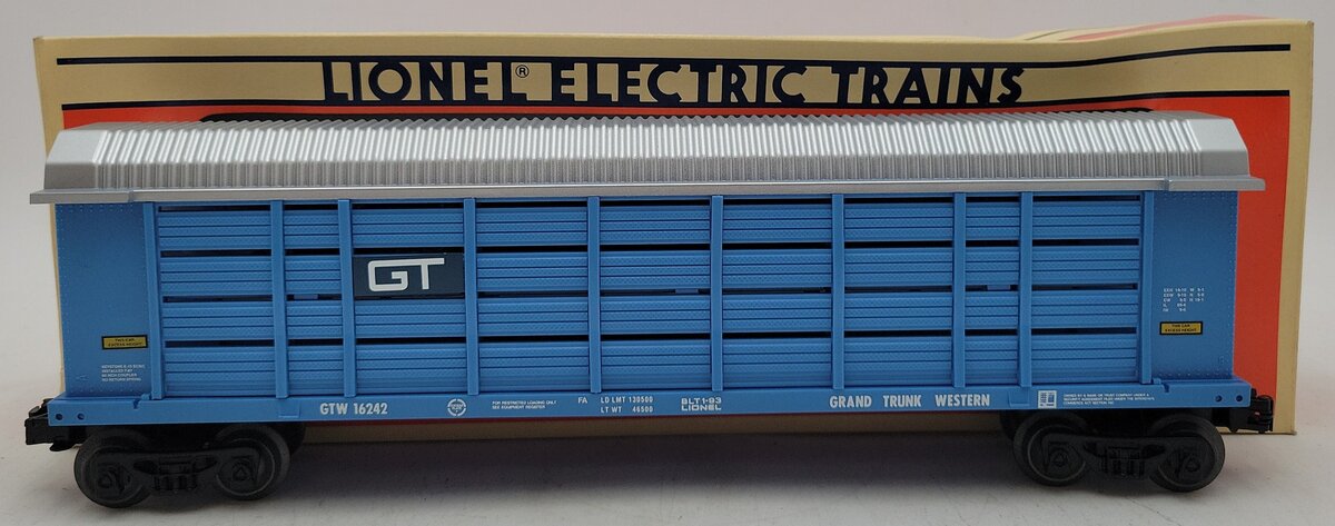 Lionel 6-16242 O Gauge Grand Trunk Western Auto Carrier #16242 VG/Box