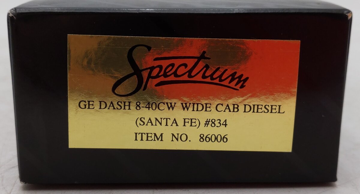 Spectrum 86006 HO Scale Santa Fe GE Dash 8-40CW Diesel Locomotive #834 EX/Box