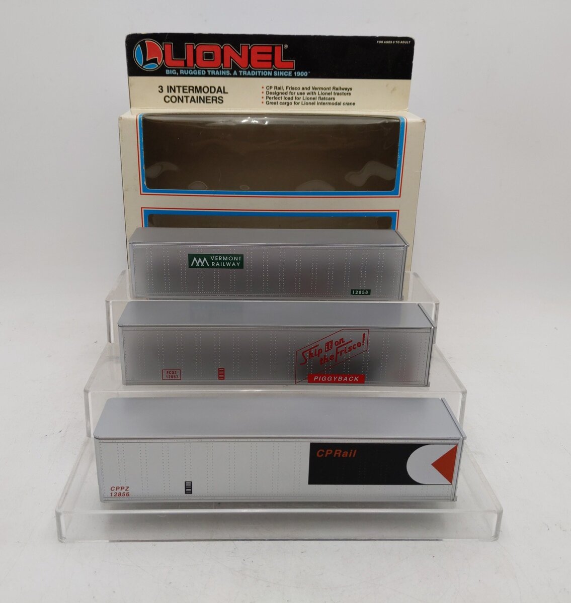 Lionel 6-12855 O / O27 Gauge Intermodal Containers (Set of 3) EX/Box