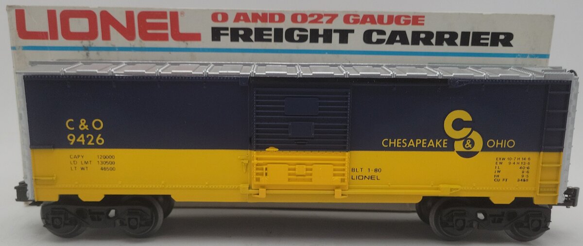 Lionel 6-9426 O Gauge Chesapeake & Ohio Boxcar #9426 EX/Box