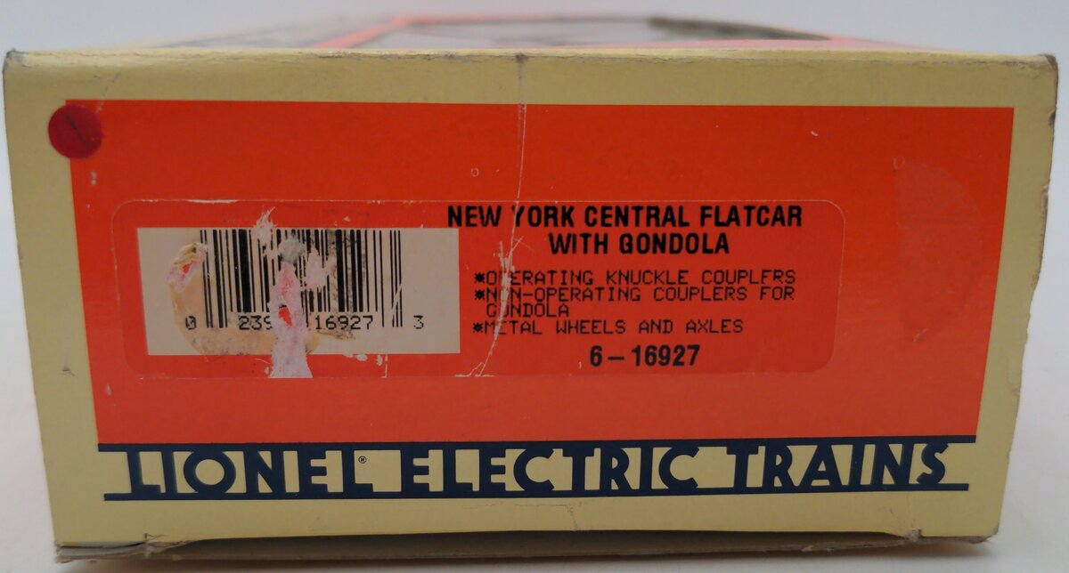 Lionel 6-16927 O Gauge New York Central Flatcar w/ Gondolas EX/Box