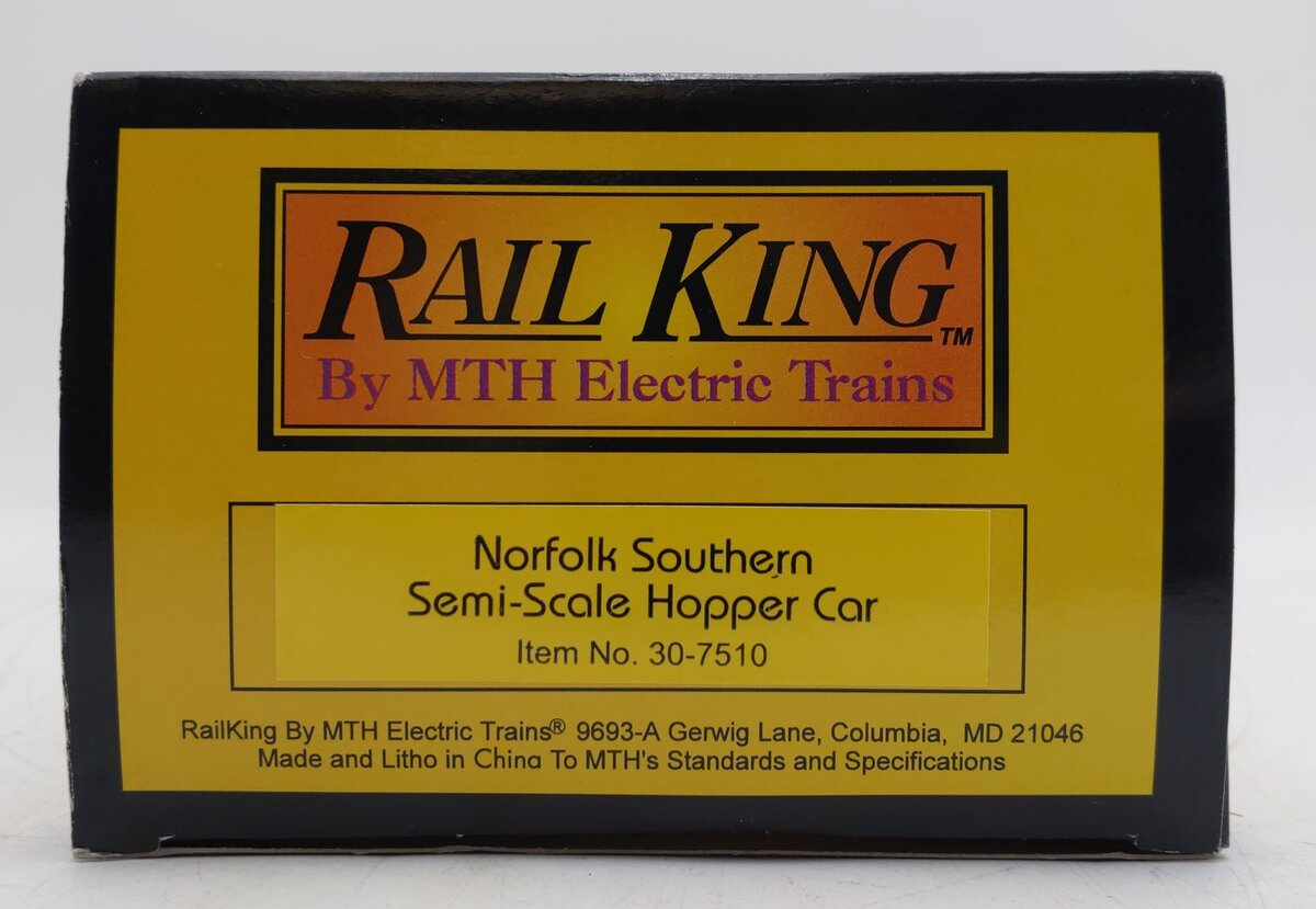 MTH 30-7510 O Gauge Norfolk Southern 4-Bay Hopper #10003 EX/Box