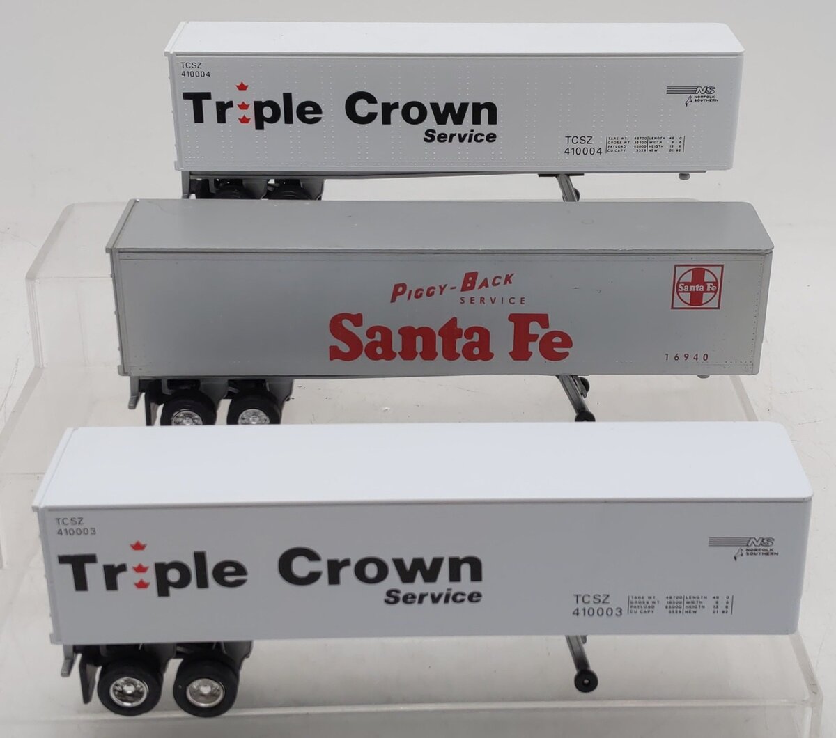 Lionel O Gauge Piggy-Back Semi Trailers #16940,410003,410004 [3] EX