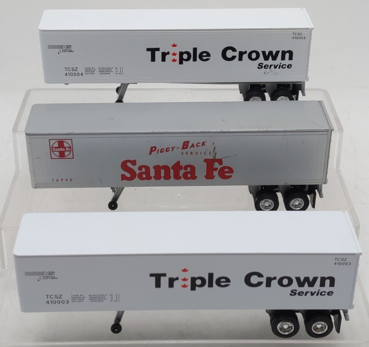Lionel O Gauge Piggy-Back Semi Trailers #16940,410003,410004 [3] EX