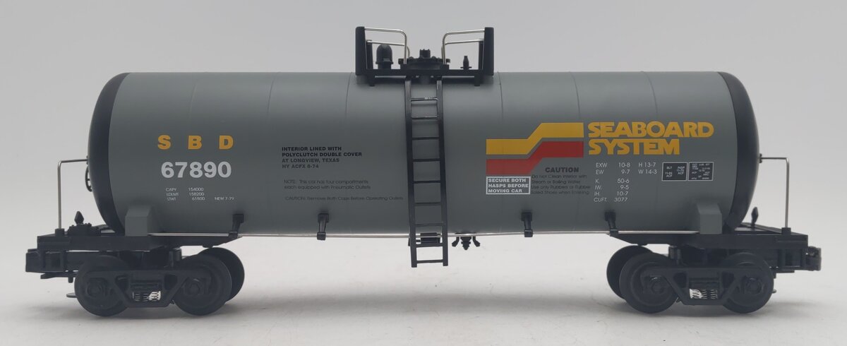MTH 20-96009 O Gauge Seaboard Tank Car #67890 LN/Box