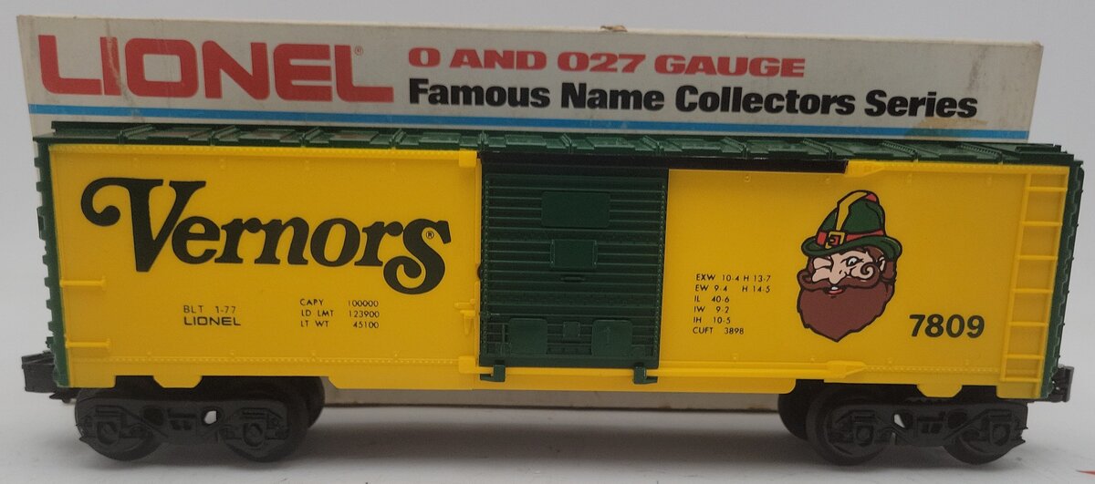 Lionel 6-7809 O Gauge Vernors Boxcar #7809 EX/Box