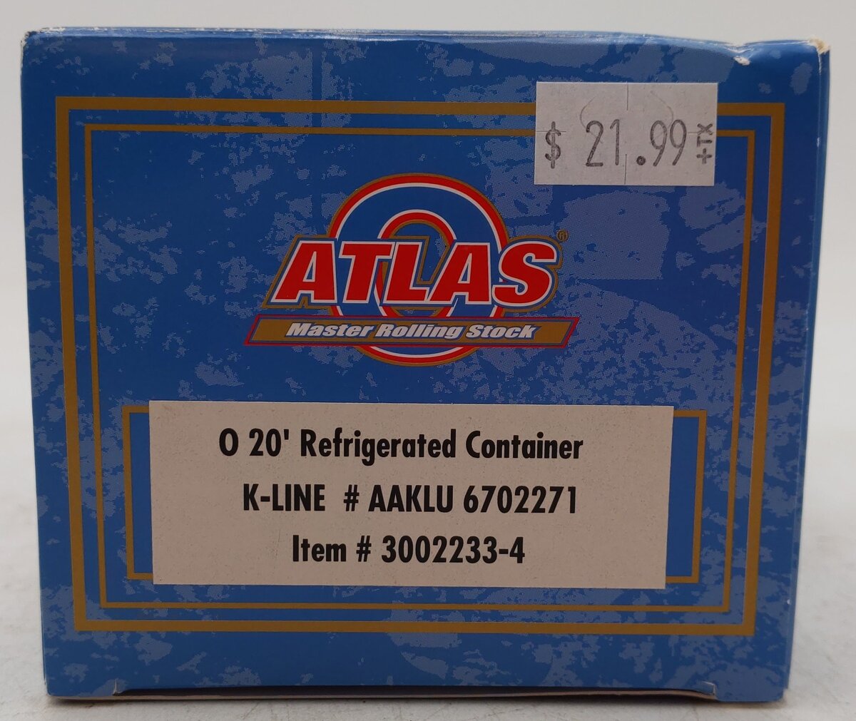 Atlas 3002233-3 O K-Line 20' Refrigerated Container LN/Box