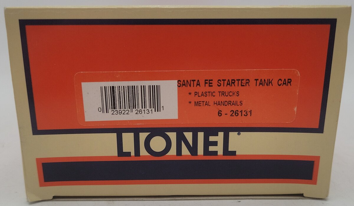 Lionel 6-26131 O Santa Fe Red Single Dome Tank Car #335268 EX/Box