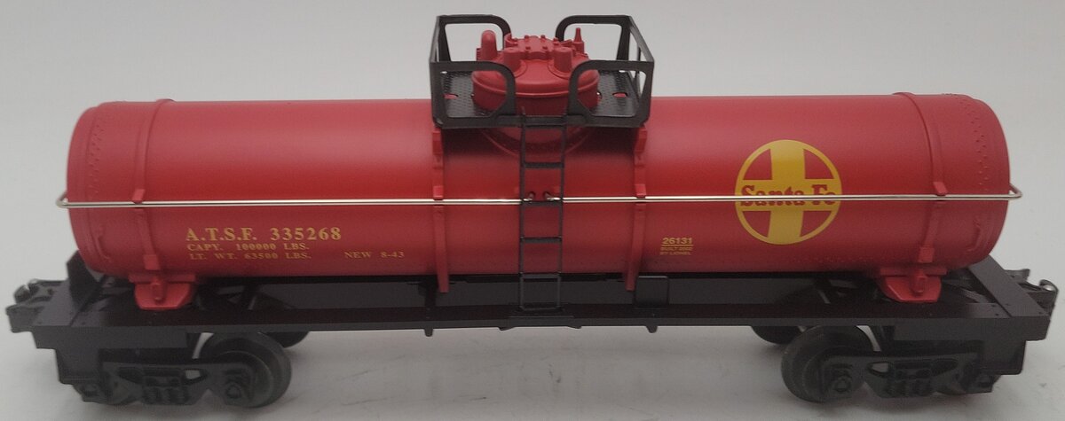 Lionel 6-26131 O Santa Fe Red Single Dome Tank Car #335268 EX/Box