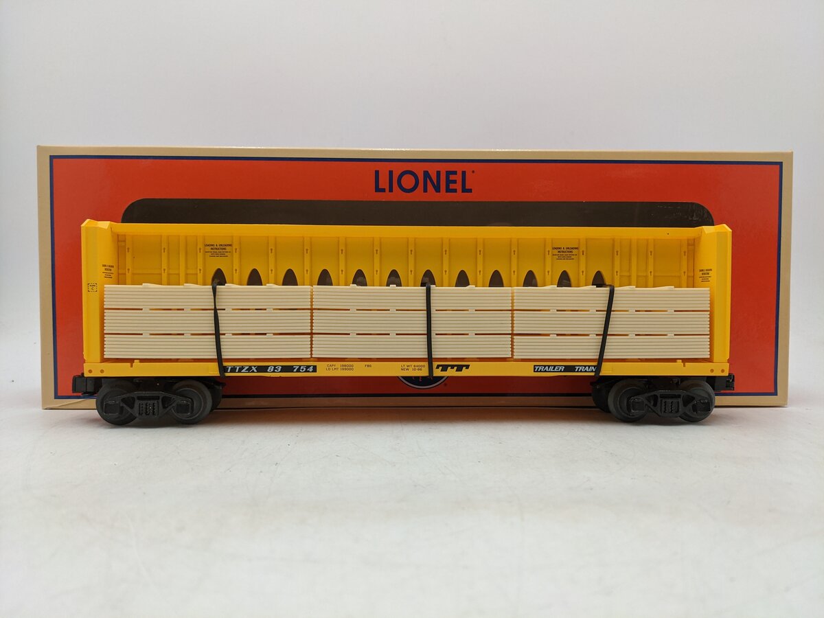 Lionel 2043063 O Trailer Train Standard Centerbeam Flatcar #83754 EX/Box