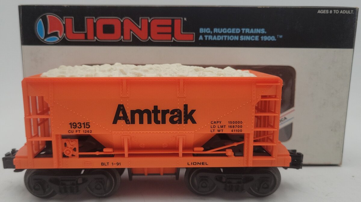 Lionel 6-19315 O Gauge Amtrak Ore Car w/ Ore Load EX/Box