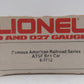 Lionel 6-7712 O Gauge ATSF Famous American Railroad Series Box Car EX/Box