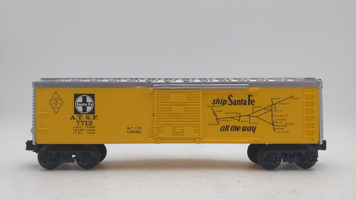Lionel 6-7712 O Gauge ATSF Famous American Railroad Series Box Car EX/Box