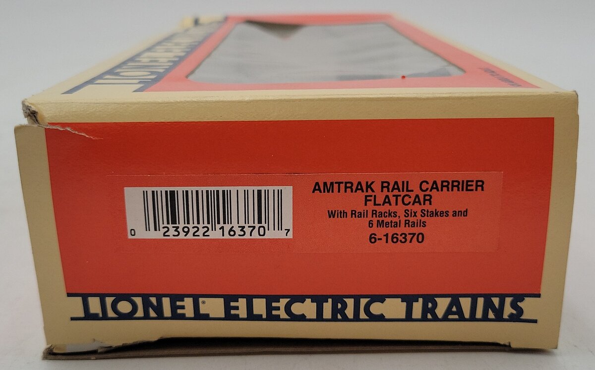 Lionel 6-16370 O Gauge Amtrak Flatcar with Rail Load #16370 LN/Box