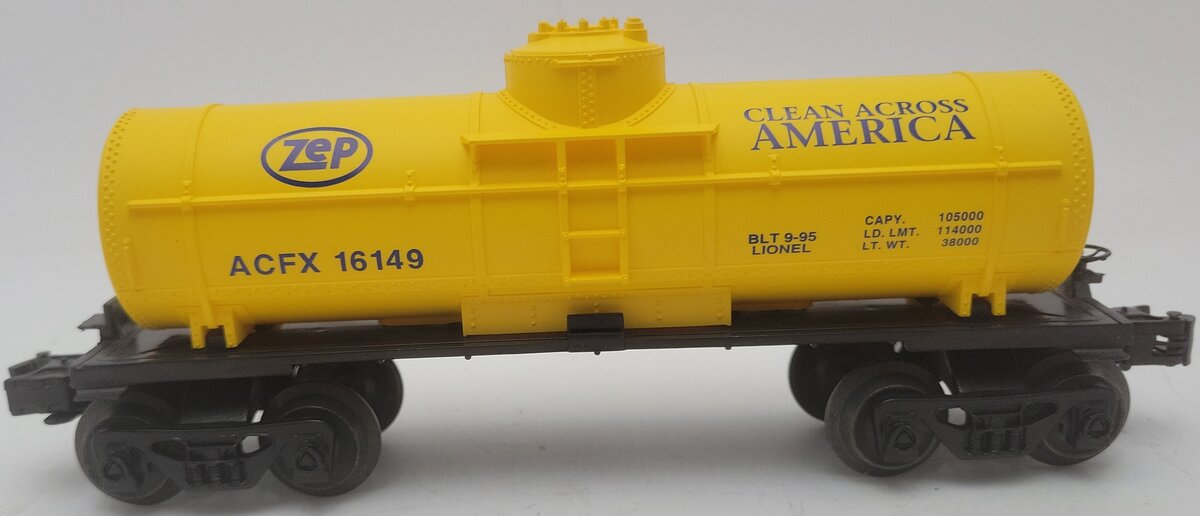 Lionel 6-16149 O Gauge ZEP Chemical Single Dome Tank Car EX/Box