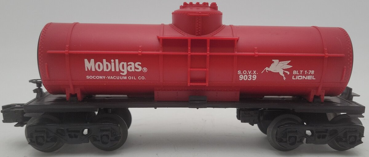 Lionel 6-9039 O Gauge Mobilgas Single Dome Tank Car EX