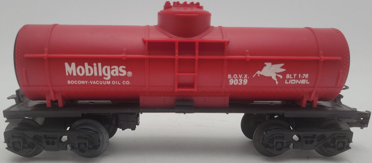 Lionel 6-9039 O Gauge Mobilgas Single Dome Tank Car EX