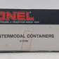 Lionel 6-12784 O Gauge Intermodal Union Pacific Containers 3-Pack LN/Box