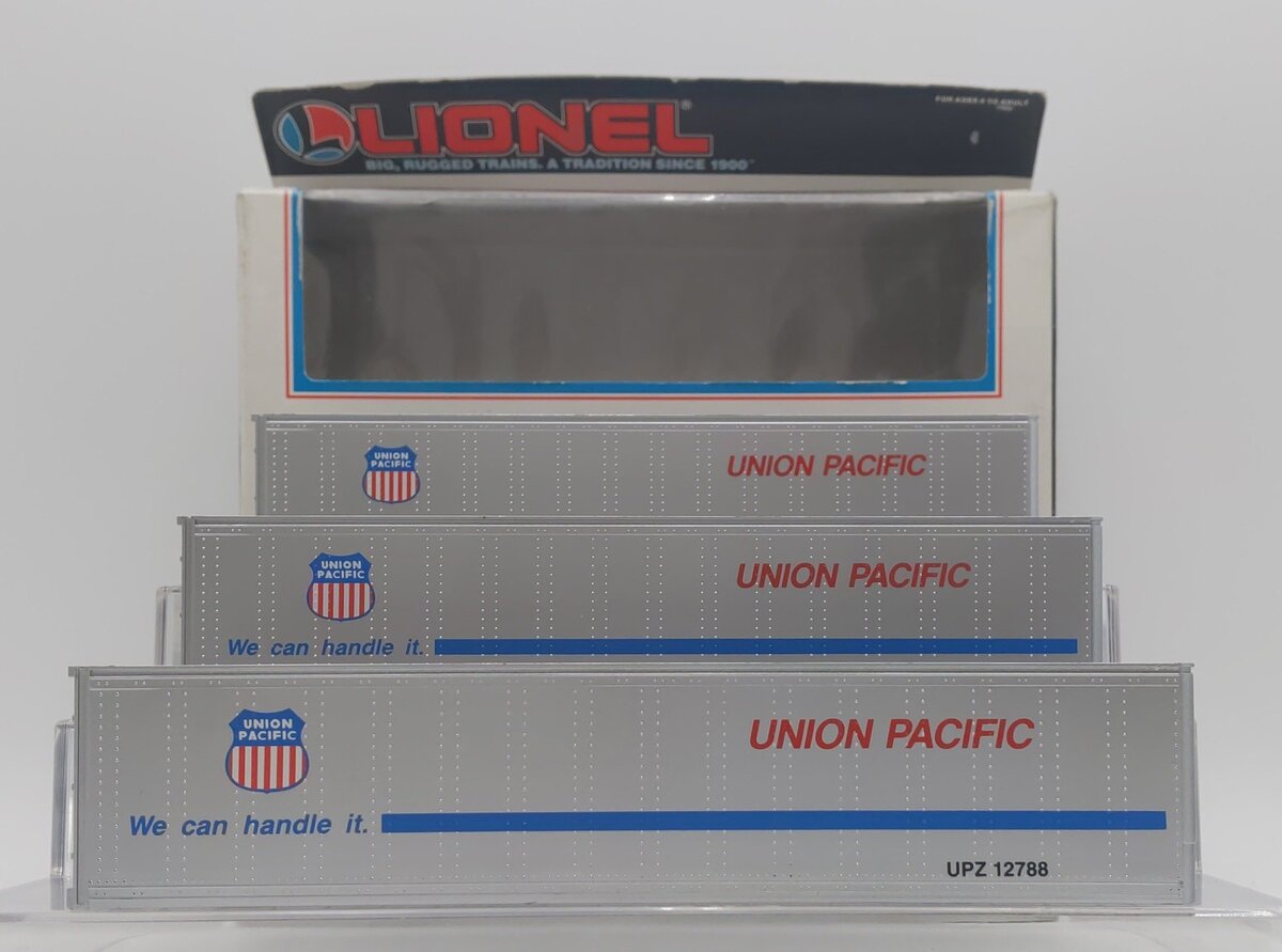 Lionel 6-12784 O Gauge Intermodal Union Pacific Containers 3-Pack LN/Box