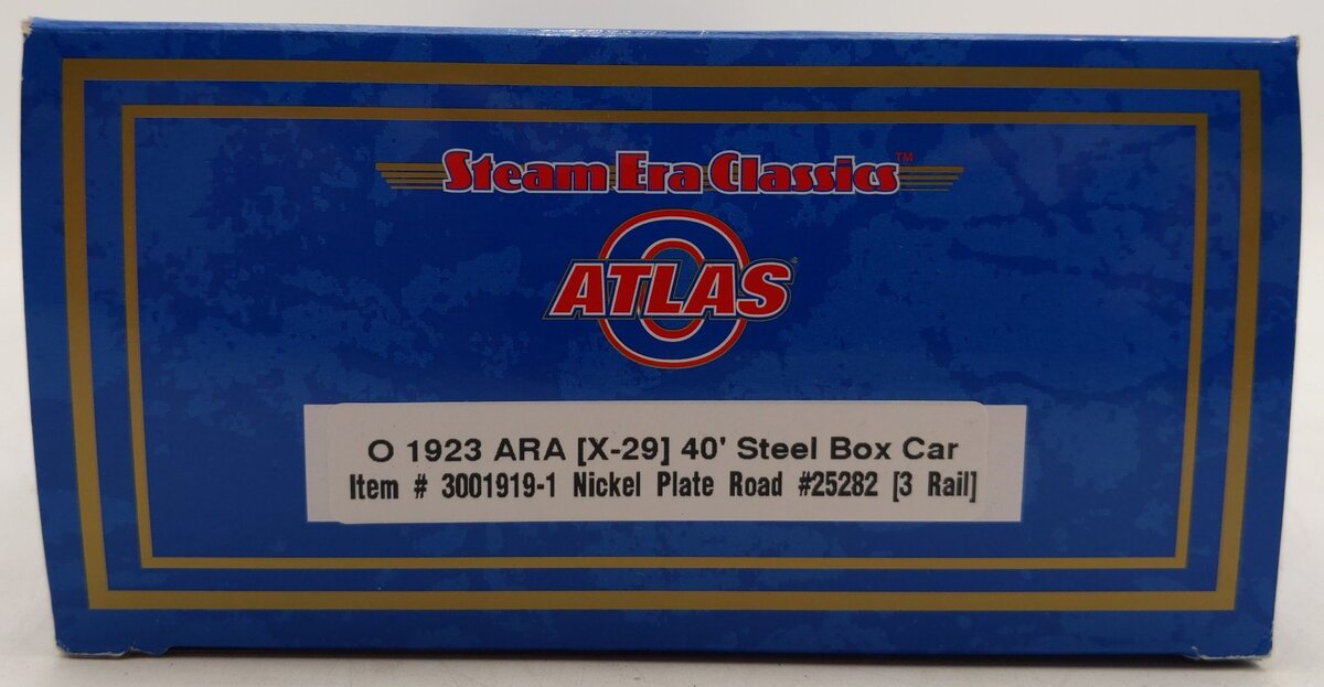 Atlas 3001919-1 O Gauge Weathered NPK ARA X-29 40' Steel Boxcar #25282 [3-Rail]/Box