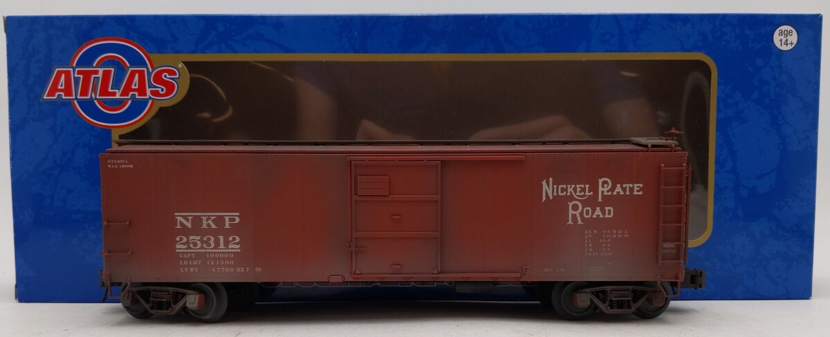 Atlas 3001919-2 O Gauge NKP ARA X-29 40' Steel Boxcar #25312 (3-Rail)- Weathered/Box
