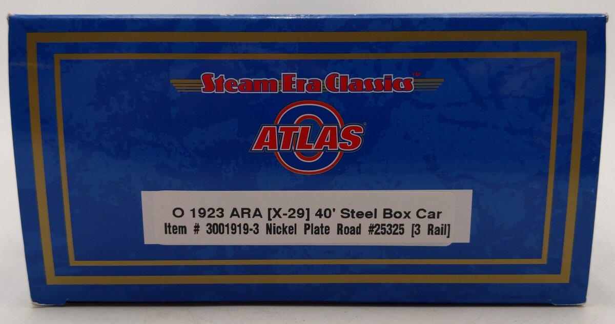 Atlas 3001919-3 O Custom NKP ARA X-29 40' Steel Boxcar #25325 (3-Rail)/Box