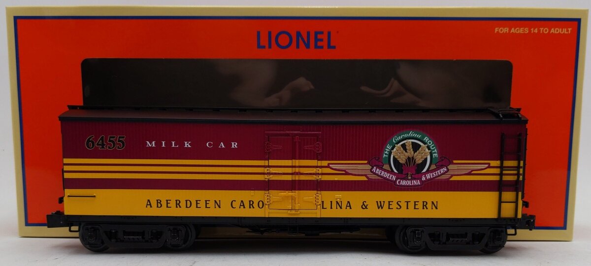 Lionel 2401640 O Gauge Aberdeen Carolina & Western Milk Car #6455 EX/Box