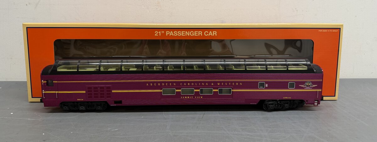Lionel 2327390 O Aberdeen Carolina & Western 21" Passenger Dome Car #800136 EX/Box